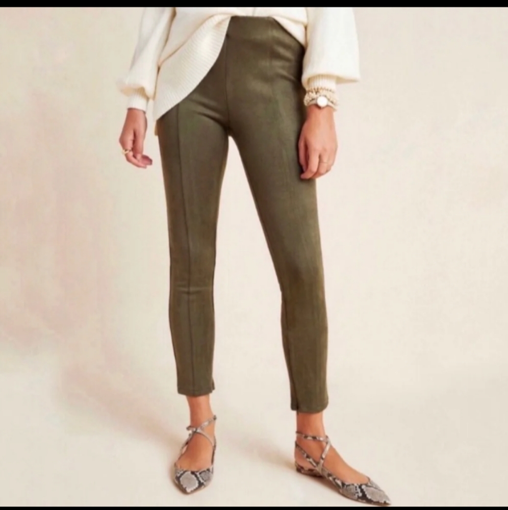 Anthropologie faux suede legging
